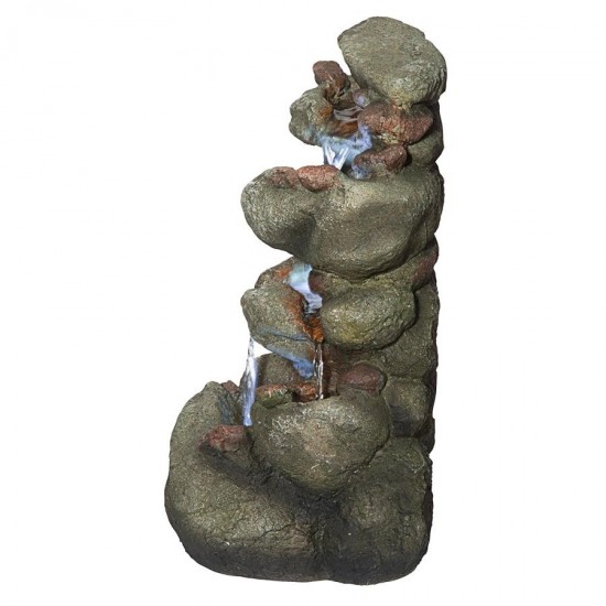 Design Toscano Rocky Range Pass Waterfall Fountain
