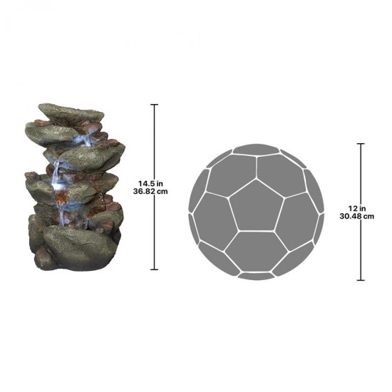 Design Toscano Rocky Range Pass Waterfall Fountain