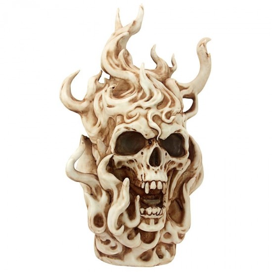Design Toscano Hells Flames Vampire Skull Statue