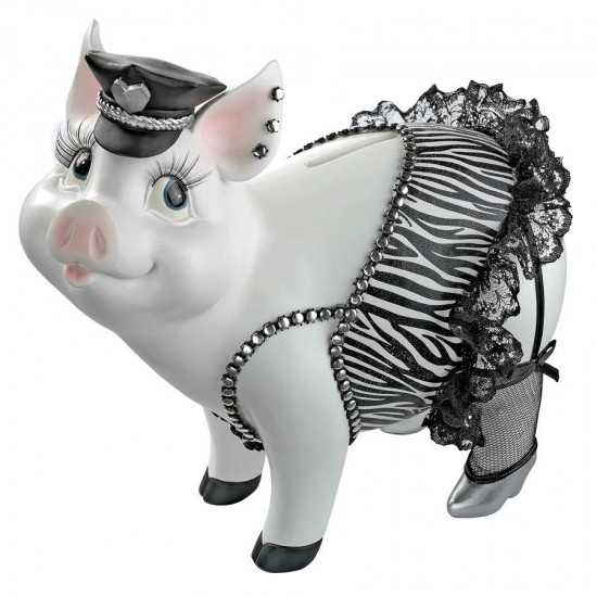 Design Toscano Porker On Patrol Pig Statue