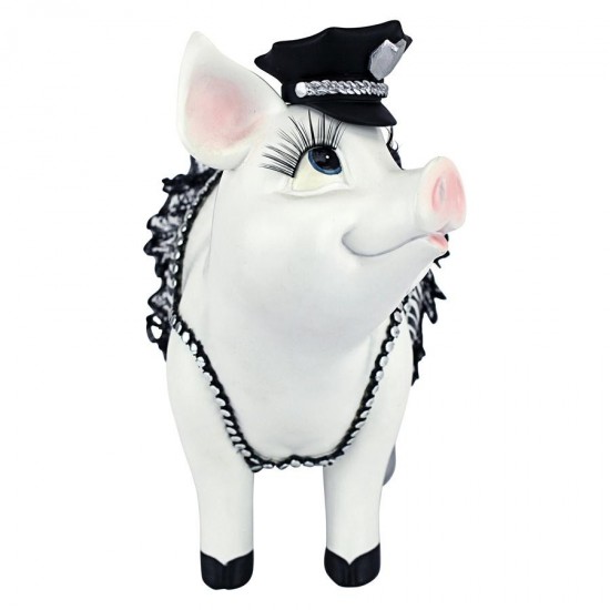 Design Toscano Porker On Patrol Pig Statue