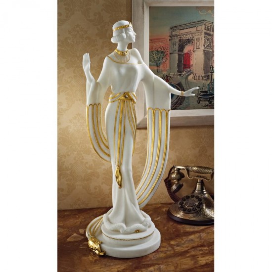 Design Toscano Draped In Gold Art Deco Dancer Statue