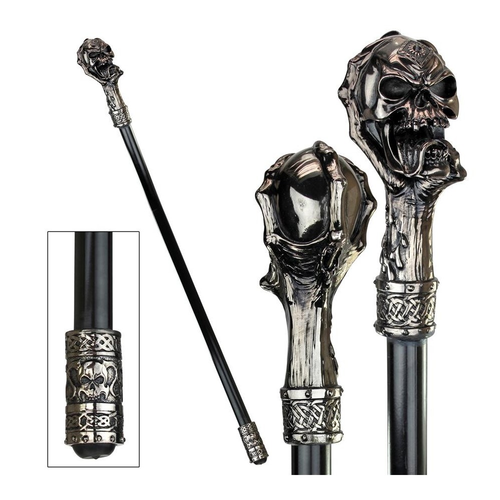 Design Toscano Deaths Grip Skull & Claw Walking Stick