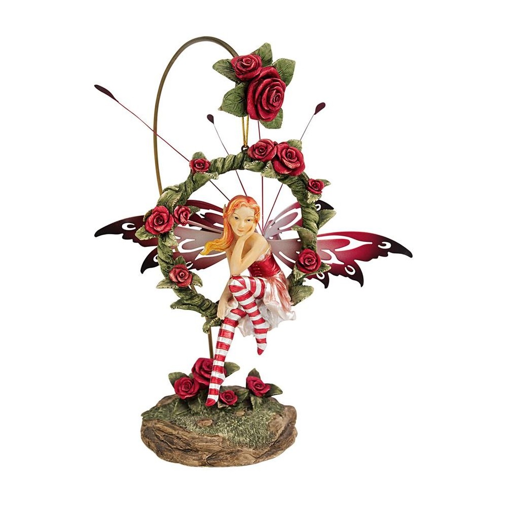 Design Toscano Radiant Rose Dangling Fairy Statue