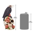 Design Toscano Raven And Roses Skull Statue