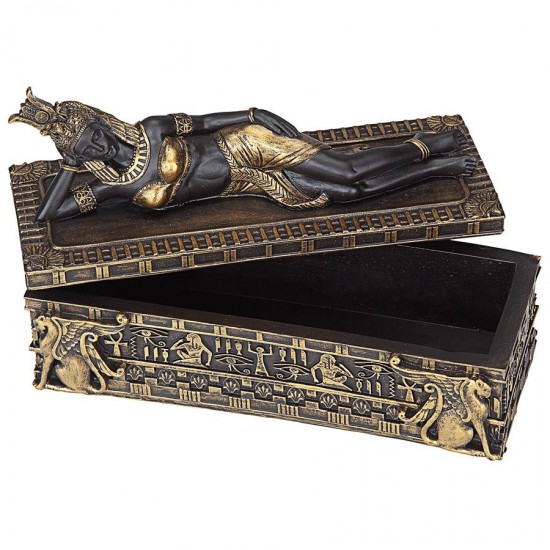 Design Toscano Cleopatra Laying On Box