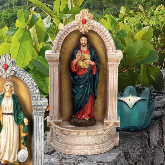 Design Toscano Sacred Heart Of Jesus Niche Font