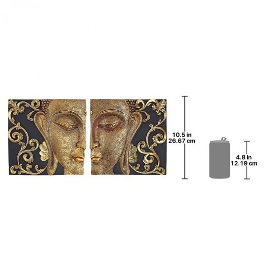 Design Toscano Mirrored Nirvana Dual Buddha Plaques
