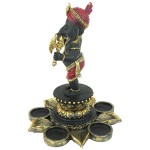 Design Toscano Standing Ganesha On Lotus Candleholder