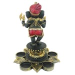 Design Toscano Standing Ganesha On Lotus Candleholder