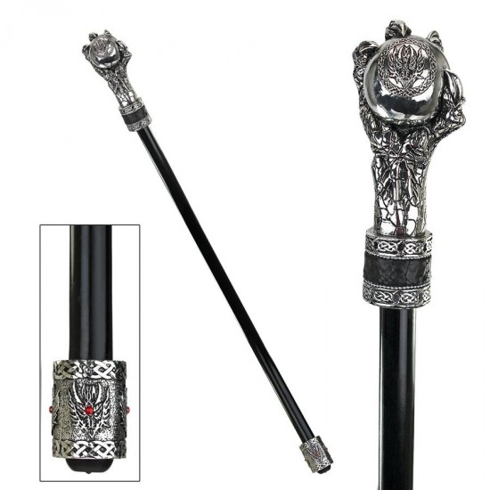 Design Toscano Dragons Grasp Gothic Walking Stick