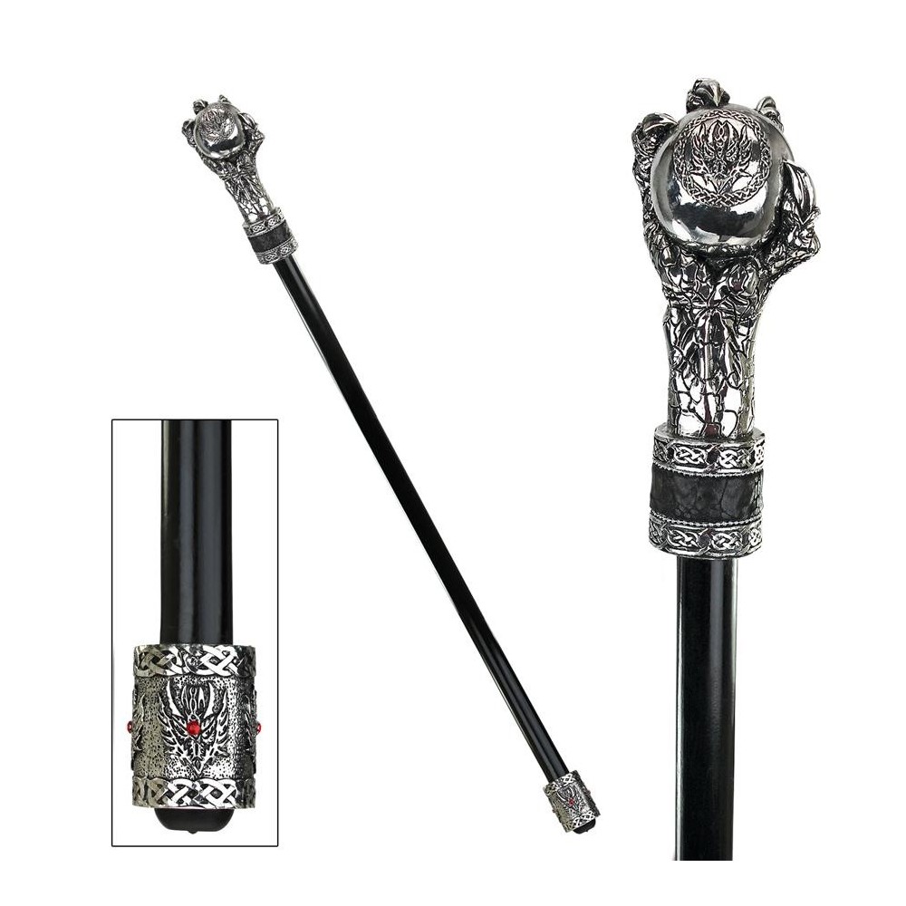 Design Toscano Dragons Grasp Gothic Walking Stick