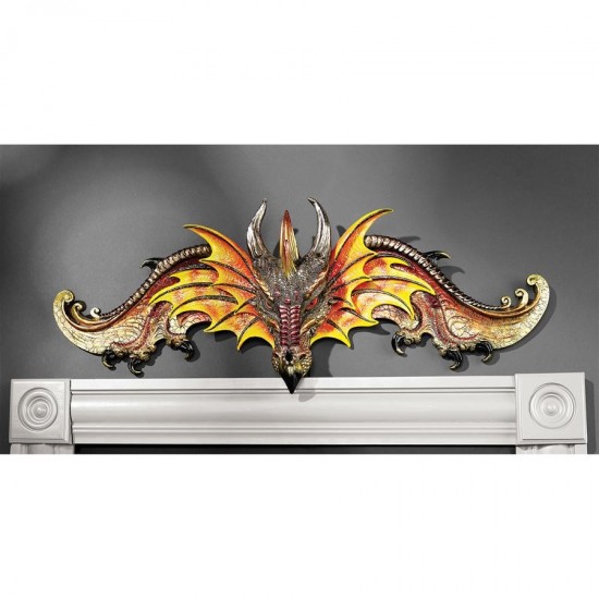 Design Toscano Dragon Of Kingsbridge Manor Pediment