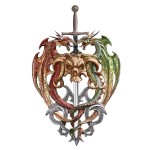 Design Toscano Hell Bent Dragon Sword Protector Plaque