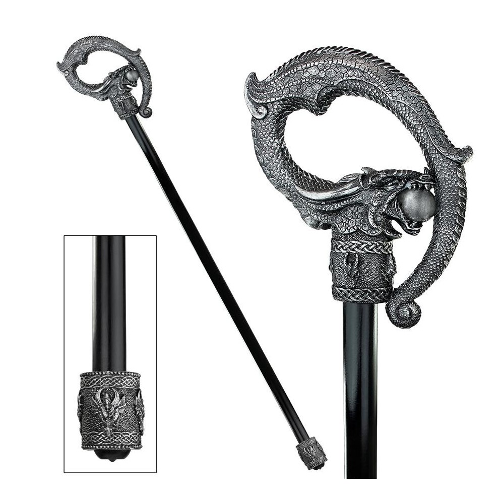 Design Toscano Brutal Beast Dragon Walking Stick