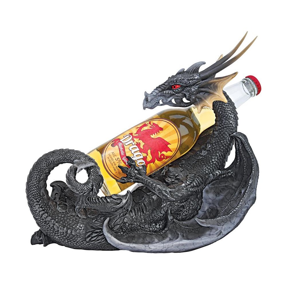 Design Toscano The Thirst Quencher Dragon Bottle Holder