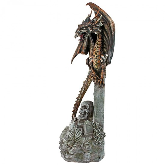 Design Toscano Cruel Wing Castle Graveyard Dragon