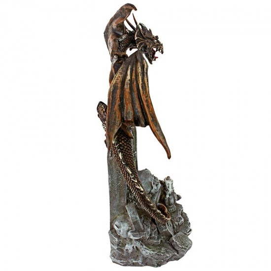 Design Toscano Cruel Wing Castle Graveyard Dragon