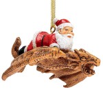 Design Toscano Santa And The Snowdragon Ornament