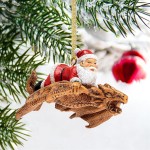 Design Toscano Santa And The Snowdragon Ornament