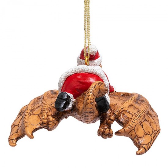 Design Toscano Santa And The Snowdragon Ornament