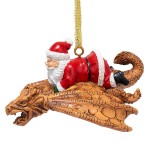 Design Toscano Santa And The Snowdragon Ornament