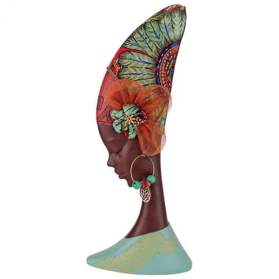 Design Toscano Turban African Gele Headdress Sculpture