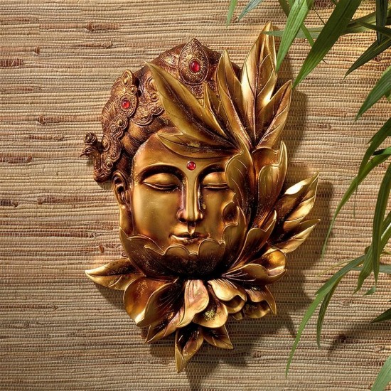 Design Toscano Guan Yin Lotus Wall Plaque