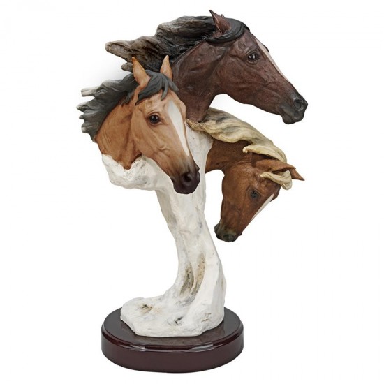 Design Toscano Large Racing The Wind Wild Horse Statue