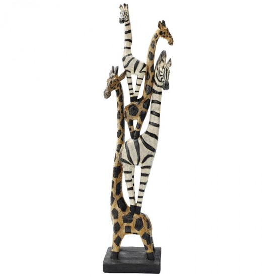 Design Toscano Zebra & Giraffe Menagerie Statue