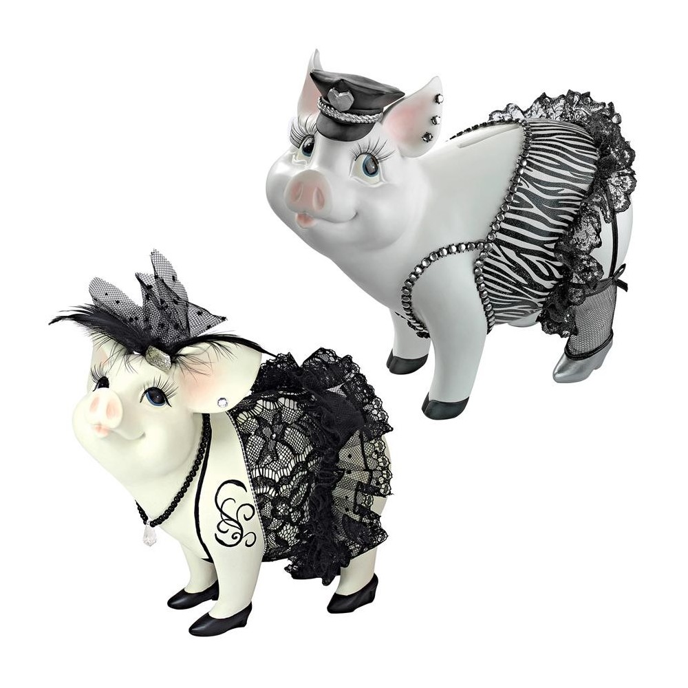 Design Toscano Set Of Lace & Lard And Porker On Patrol