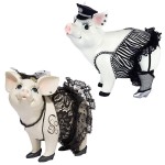 Design Toscano Set Of Lace & Lard And Porker On Patrol