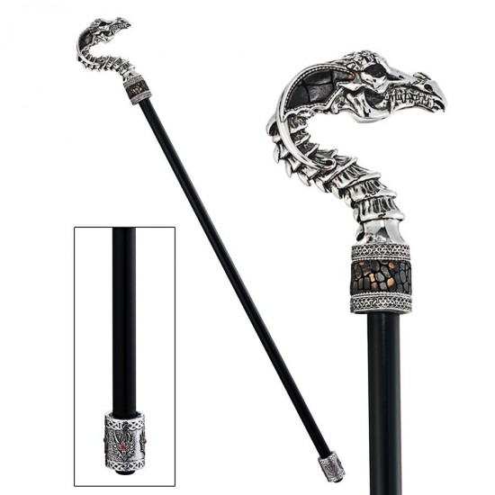 Design Toscano Drakkar Curved Neck Dragon Walking Stick