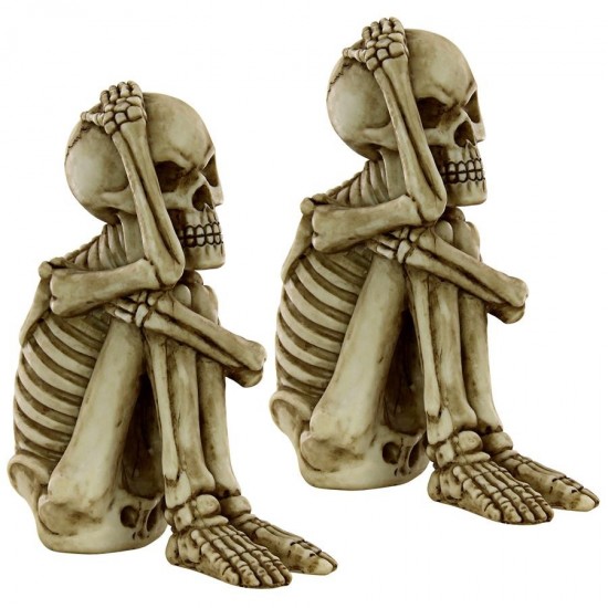 Design Toscano S/2 Mr Bone Jangles Skeleton Sitter