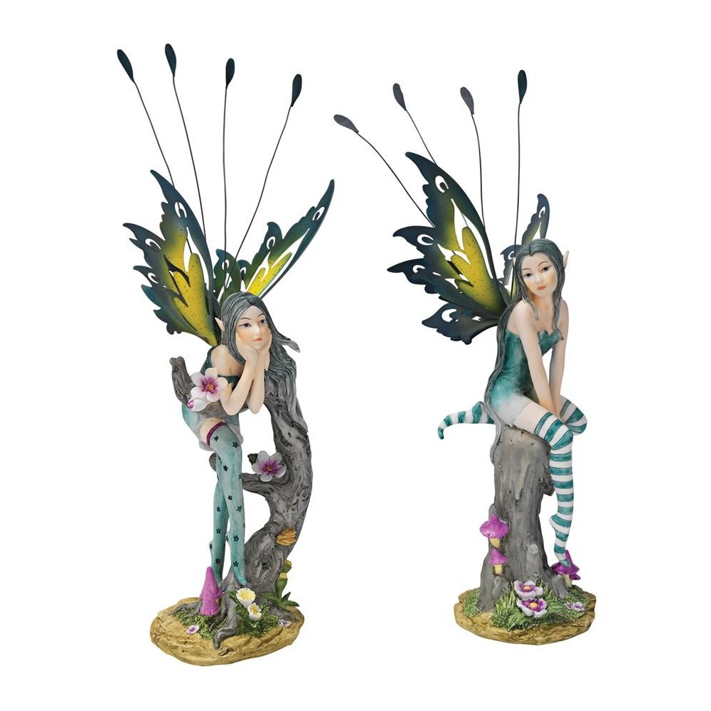 Design Toscano S/2 Lochloy House Fairy Statues