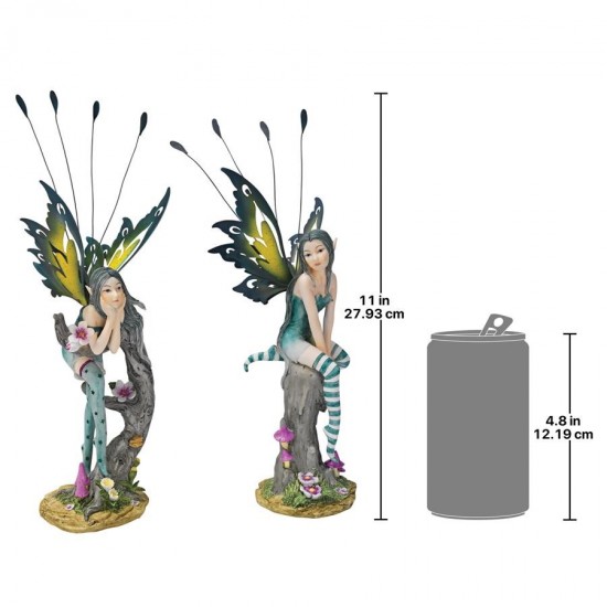 Design Toscano S/2 Lochloy House Fairy Statues