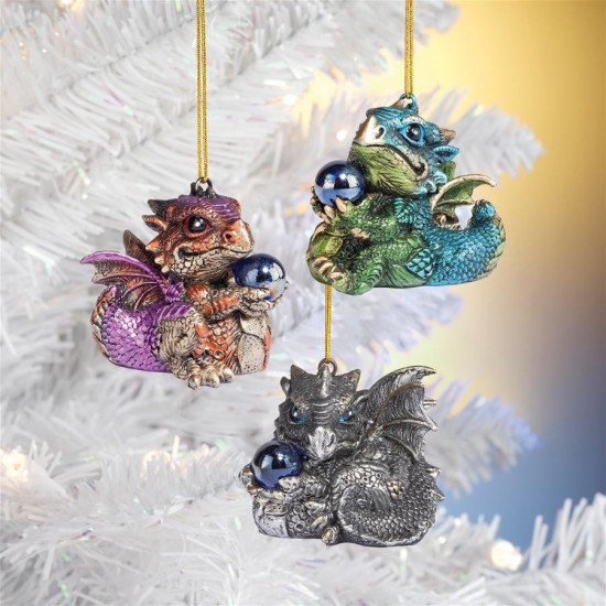 Design Toscano S/3 Baby Dragon Ornaments