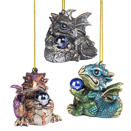 Design Toscano S/3 Baby Dragon Ornaments