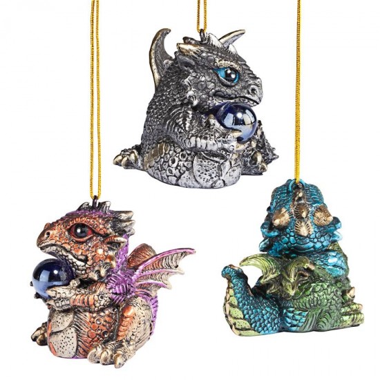 Design Toscano S/3 Baby Dragon Ornaments