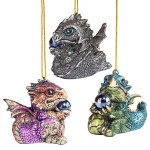 Design Toscano S/3 Baby Dragon Ornaments