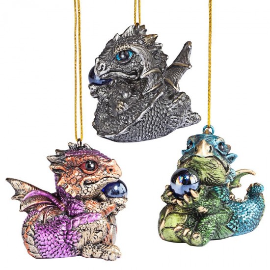 Design Toscano S/3 Baby Dragon Ornaments