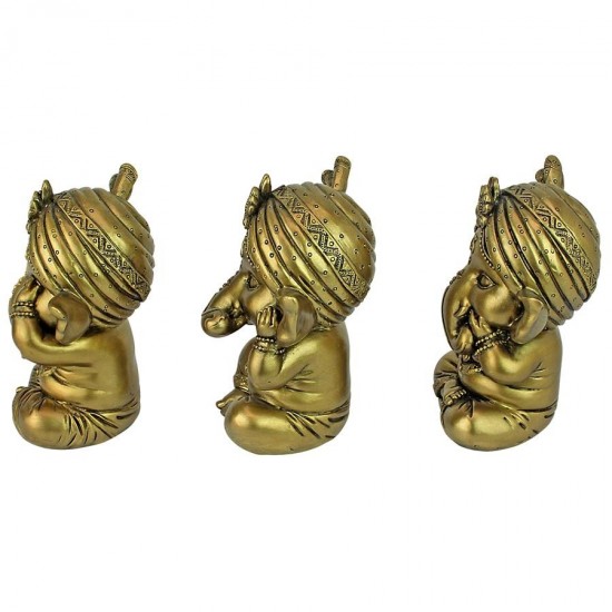 Design Toscano See Hear Speak No Evil Ganesha Statues