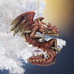 Design Toscano 2021 Dragon Xmas Ornament