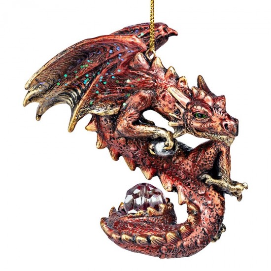 Design Toscano 2021 Dragon Xmas Ornament