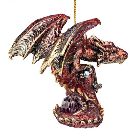 Design Toscano 2021 Dragon Xmas Ornament