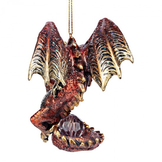 Design Toscano 2021 Dragon Xmas Ornament