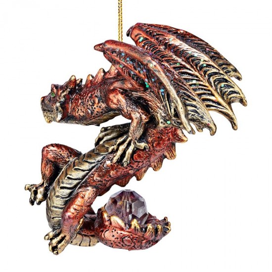 Design Toscano 2021 Dragon Xmas Ornament