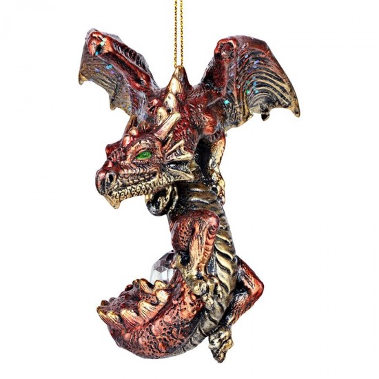 Design Toscano 2021 Dragon Xmas Ornament