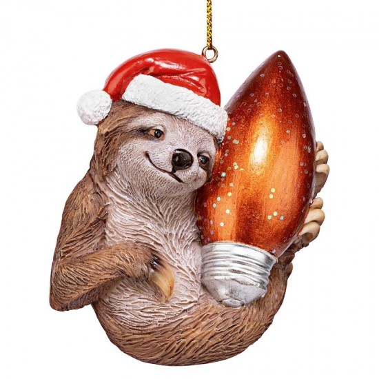 Design Toscano Sloth Xmas Ornament