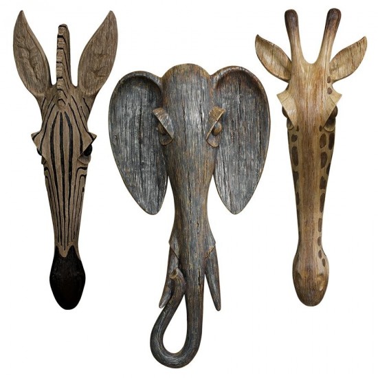 Design Toscano S/3 Animal Masks Of The Savannah